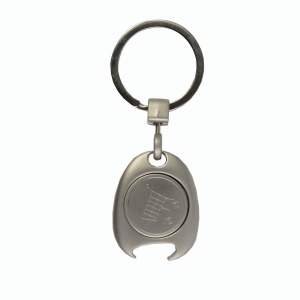 Porte-cl s en m tal avec jeton pour chariot (9x3,5 cm) 3