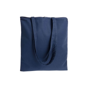 Shopper en coton 220 g/m, anses longues anses longues et fermeture avec zip 6