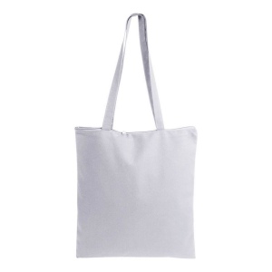 Shopper en coton 220 g/m, anses longues anses longues et fermeture avec zip 16