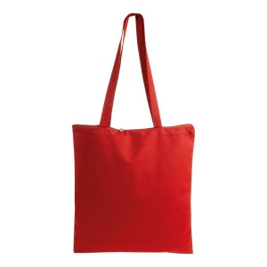 Shopper en coton 220 g/m, anses longues anses longues et fermeture avec zip 10