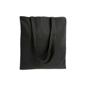 Shopper en coton 220 g/m, anses longues anses longues et fermeture avec zip 12