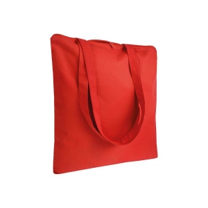 Shopper en coton 220 g/m, anses longues anses longues et fermeture avec zip 3