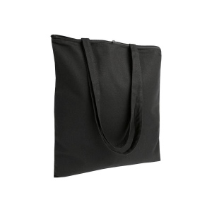 Shopper en coton 220 g/m, anses longues anses longues et fermeture avec zip 4