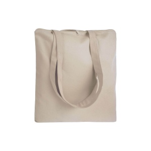 Shopper en coton 220 g/m, anses longues anses longues et fermeture avec zip 3