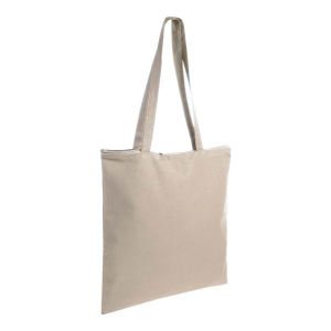 Shopper en coton 220 g/m, anses longues anses longues et fermeture avec zip 4