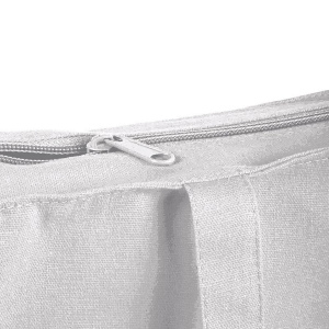 Shopper avec soufflet en coton 220 g/m2, anses longues et fermeture avec zip 20