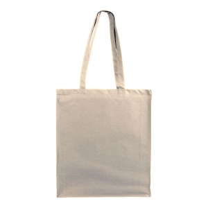 Shopper avec soufflet en coton 250 g/m2, anses longues et fermeture avec zip 4