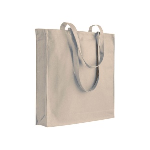 Shopper avec soufflet en coton 250 g/m2, anses longues et fermeture avec zip 2