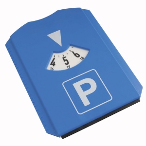 Disque de stationnement avec racleur   glace et 3 jetons pour chariot (15,5x11,8cm)