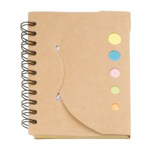 Bloc-notes en papier recyclable avec feuilles post-it (8,7x10,9x0,7 cm) 2
