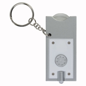 Porte-cles avec jeton pour chariot et lumiere (6,5x2,8cm) 28