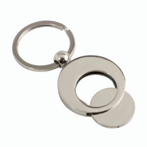 Porte-cl s en m tal  avec  jeton pour chariot (6x2,3cm) 4