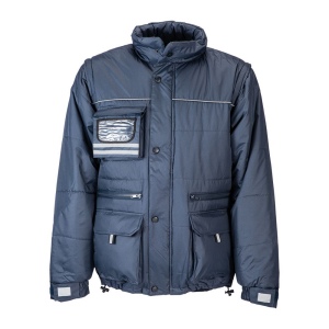 Veste rembourrée en polyester Pongee avec manches détachables et poche porte-badge d'ident 2