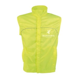 Gilet de haute visibilité en polyester avec filet aéré sur le dos de couleur fluo avec ban 4