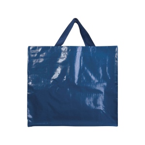 Shopper avec soufflet en PP laminé 120g/m2, anses longues en ruban 21