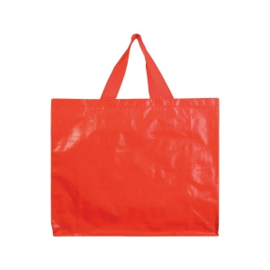 Shopper avec soufflet en PP laminé 120g/m2, anses longues en ruban 23