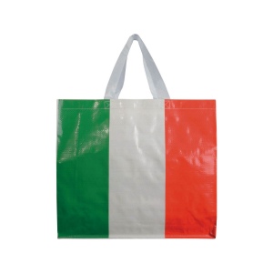 Shopper avec soufflet en PP laminé 120g/m2, anses longues en ruban 13
