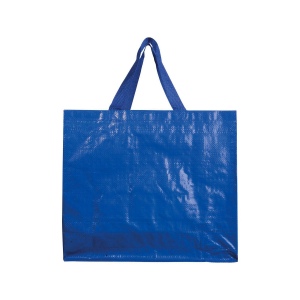 Shopper avec soufflet en PP laminé 120g/m2, anses longues en ruban 15