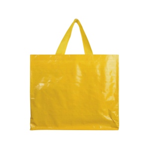 Shopper avec soufflet en PP laminé 120g/m2, anses longues en ruban 19