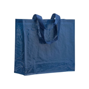 Shopper avec soufflet en PP laminé 120g/m2, anses longues en ruban 7