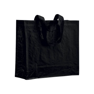 Shopper avec soufflet en PP laminé 120g/m2, anses longues en ruban 9