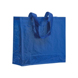 Shopper avec soufflet en PP laminé 120g/m2, anses longues en ruban 4