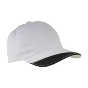 Casquette en coton, 5 panneaux avec partie colorée sur la visière et bande réfléchissante, 3