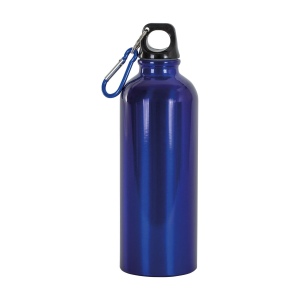 Gourde en aluminium ( 500ml), avec bouchon en plastique et mousqueton