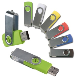 Clé USB 4 Gb pivotante ABS/caoutchouc/Métal 12