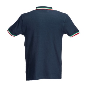 Polo 100% coton piqué 180g/m2, mancese courtes, bordures tricolores et fermeture avec 2 bo 6
