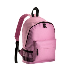 Sac à dos en polyester 600D avec 3 poches, dont une latèrale en filet. Bretelles réglables 6