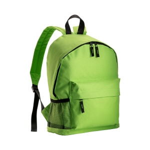 Sac à dos en polyester 600D avec 3 poches, dont une latèrale en filet. Bretelles réglables 3