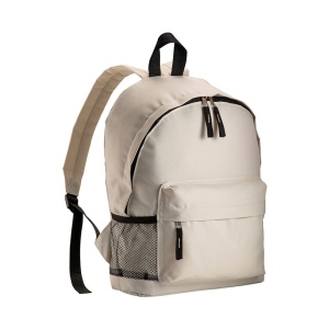 Sac à dos en polyester 600D avec 3 poches, dont une latèrale en filet. Bretelles réglables 4