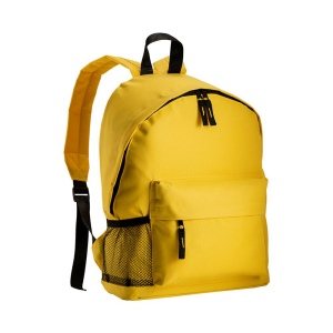 Sac à dos en polyester 600D avec 3 poches, dont une latèrale en filet. Bretelles réglables 10