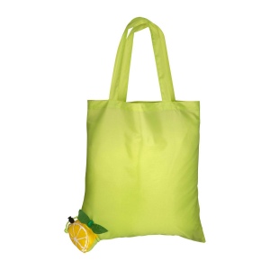Shopper pliable en forme d'orange, mure et citron en polyester 190T avec mousqueton 6