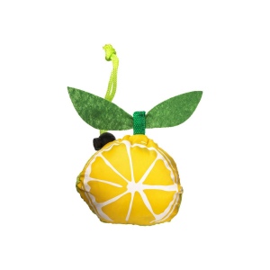 Shopper pliable en forme d'orange, mure et citron en polyester 190T avec mousqueton 7
