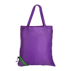 Shopper pliable en forme d'orange, mure et citron en polyester 190T avec mousqueton 9