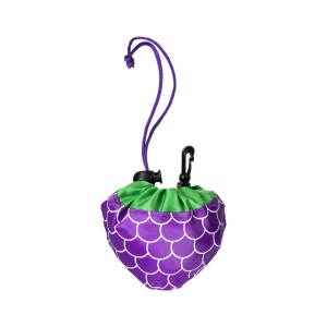 Shopper pliable en forme d'orange, mure et citron en polyester 190T avec mousqueton 10