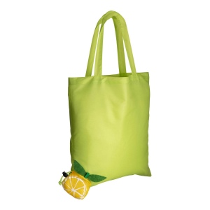 Shopper pliable en forme d'orange, mure et citron en polyester 190T avec mousqueton 2