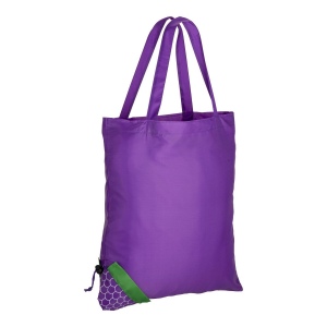 Shopper pliable en forme d'orange, mure et citron en polyester 190T avec mousqueton 3