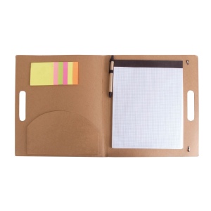 Malette porte-bloc en carton avec post-it et stylo 3