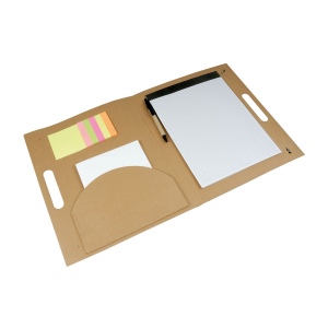 Malette porte-bloc en carton avec post-it et stylo 4