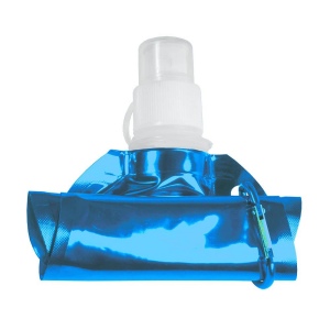 Gourde en PE/PET repliable (480ml), avec mousqueton (27 cm de haut pour 10,5 cm de largeur 8