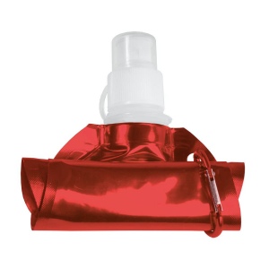 Gourde en PE/PET repliable (480ml), avec mousqueton (27 cm de haut pour 10,5 cm de largeur 11