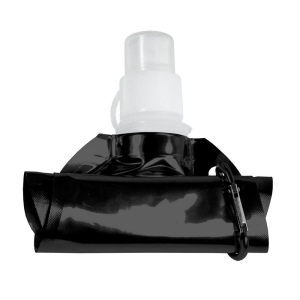 Gourde en PE/PET repliable (480ml), avec mousqueton (27 cm de haut pour 10,5 cm de largeur 12