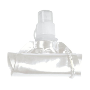 Gourde en PE/PET repliable (480ml), avec mousqueton (27 cm de haut pour 10,5 cm de largeur 13