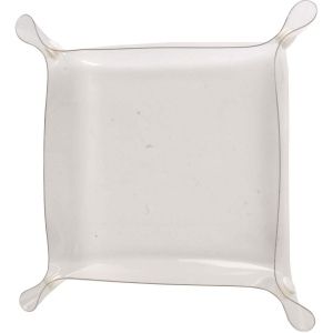 Vide-poche, porte-objet en simili cuir (PVC) carré 23x23 cm avec boutons en métal 4