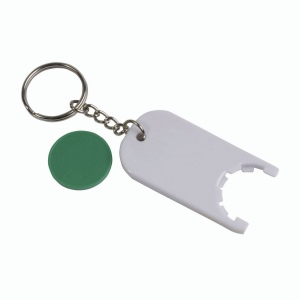 Porte-cl s en plastique avec jeton pour le chariot (2,8 x 6 x0,4 cm) 19