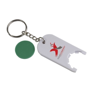 Porte-cl s en plastique avec jeton pour le chariot (2,8 x 6 x0,4 cm) 20