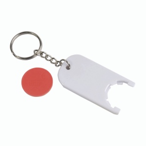 Porte-cl s en plastique avec jeton pour le chariot (2,8 x 6 x0,4 cm) 22